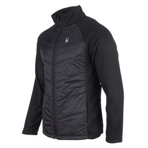 New SPYDER Men’s Black Jacket Nova Hybrid Full Zip SZ SM